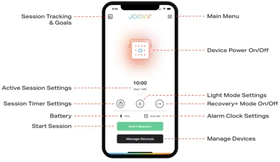JOOVV Light Therapy Mobile App