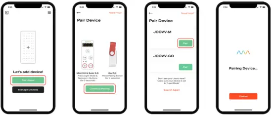 JOOVV Light Therapy Mobile App - fig 1