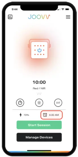 JOOVV Light Therapy Mobile App - fig 10
