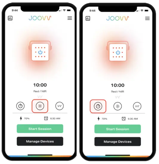 JOOVV Light Therapy Mobile App - fig 2
