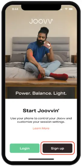 JOOVV Light Therapy Mobile App - fig