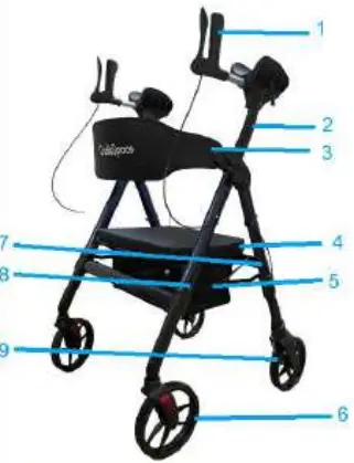 OasisSpace OS- KLD-9261 Heavy Duty Upright Walker for 450 lb-fig2