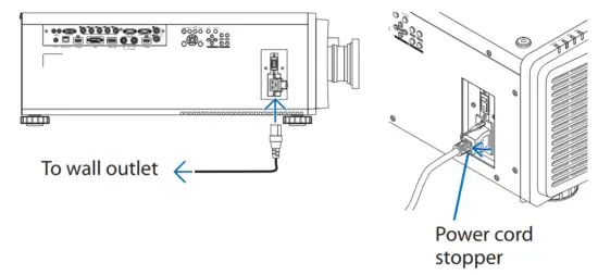 Connect the supplied power cord
