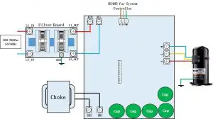 Wire diagram for EVD2080B-Cx-xxx (1PH)