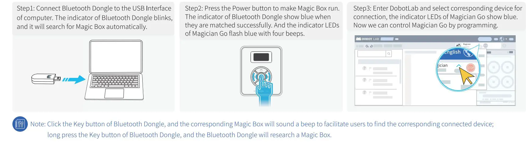 DOBOT Magician Go Desktop Robot User Guide - Bluetooth Control Mode