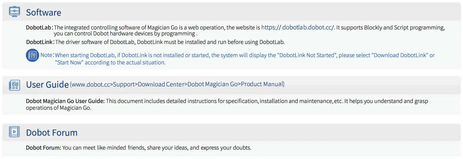 DOBOT Magician Go Desktop Robot User Guide - Software