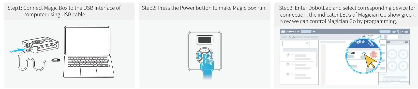 DOBOT Magician Go Desktop Robot User Guide - Wired Control Mode
