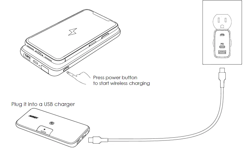Aukey 20000mAh Wireless Charging Power Bank fig 2