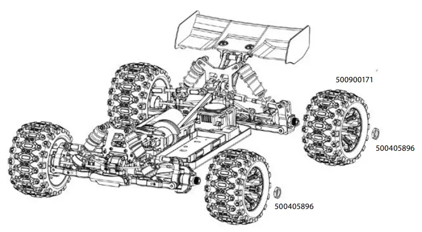 CARSON 500409063 2.4 GHz 1 8 4S Brushless King of Dirt Buggy - 22