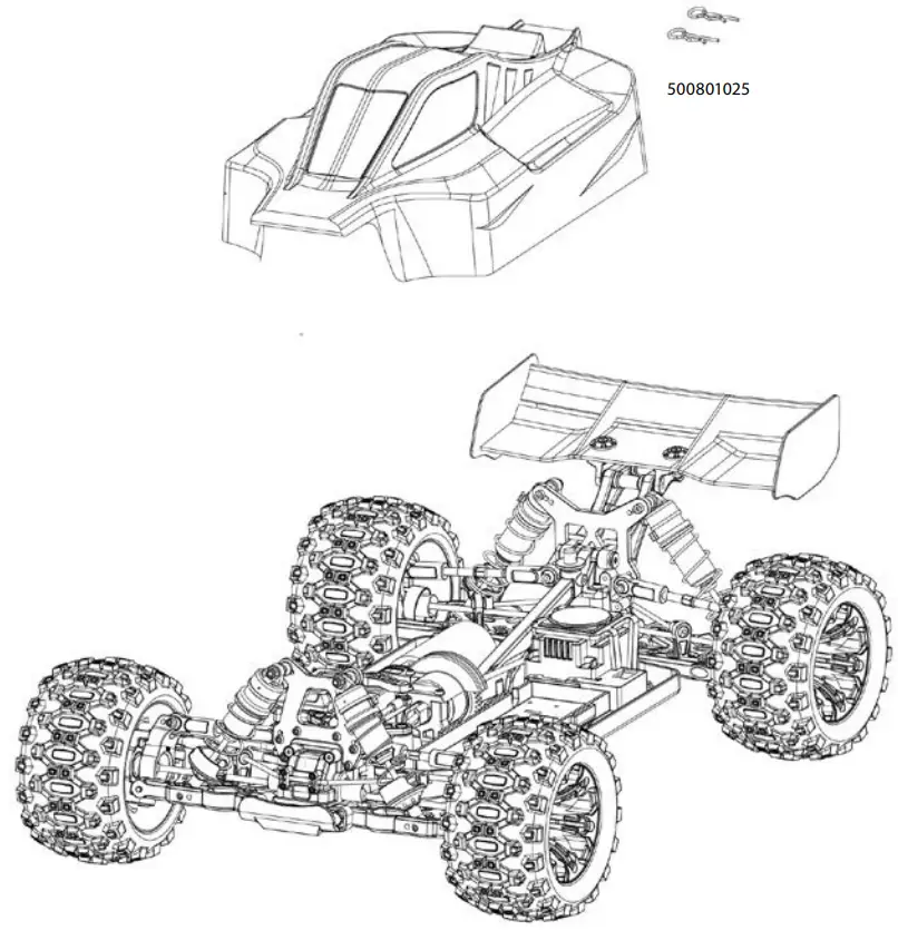 CARSON 500409063 2.4 GHz 1 8 4S Brushless King of Dirt Buggy - 23