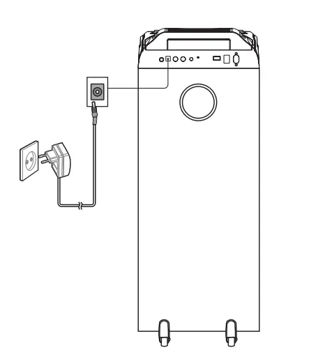 Lenco-PA-260BK-Bluetooth-Party-Speaker-with-Disco-Front-Lighting and-2-Wireless-Microphones-10