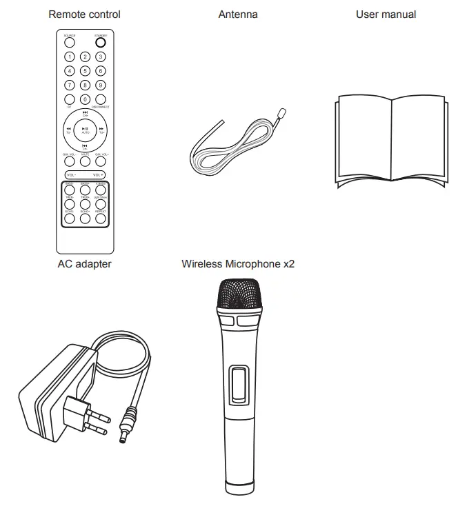 Lenco-PA-260BK-Bluetooth-Party-Speaker-with-Disco-Front-Lighting and-2-Wireless-Microphones-11