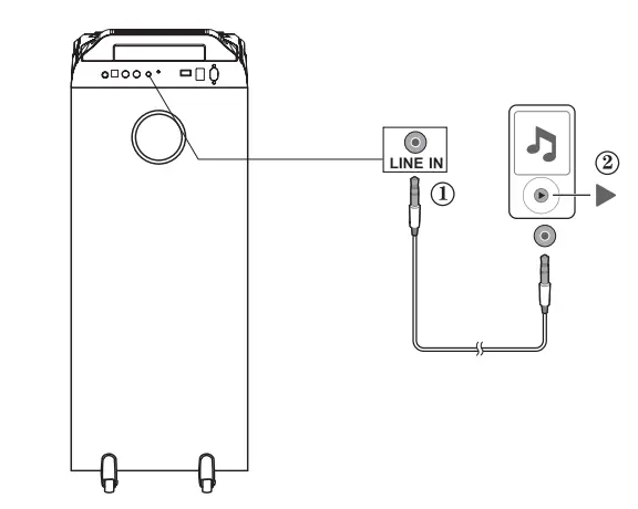 Lenco-PA-260BK-Bluetooth-Party-Speaker-with-Disco-Front-Lighting and-2-Wireless-Microphones-9
