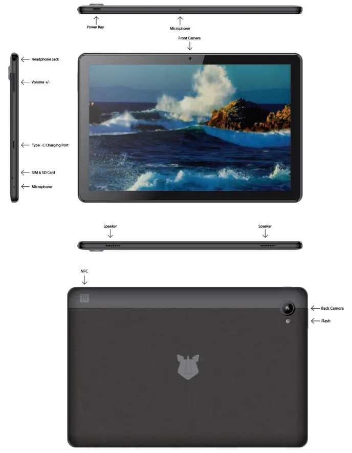 rhino C10 10 Inch Tablet -