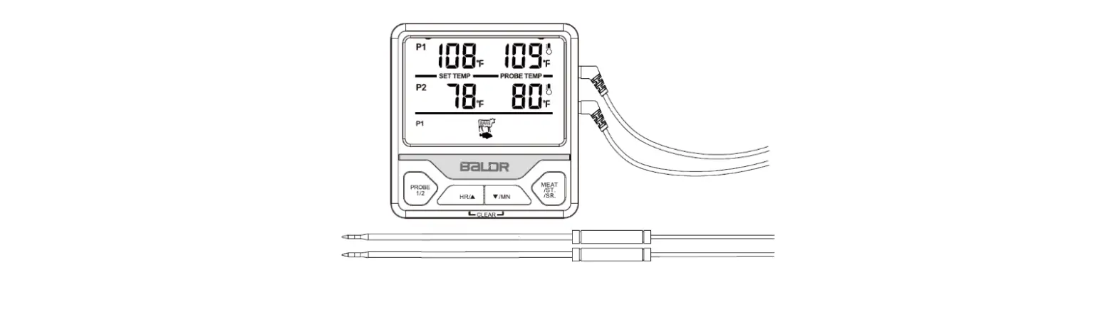 Baldr B0373t2 Digital Dual Probe Food Thermometer With Timer Function User Manual Baldr B0373t2 Digital Dual Probe Food Thermometer With Timer Function User Manual
