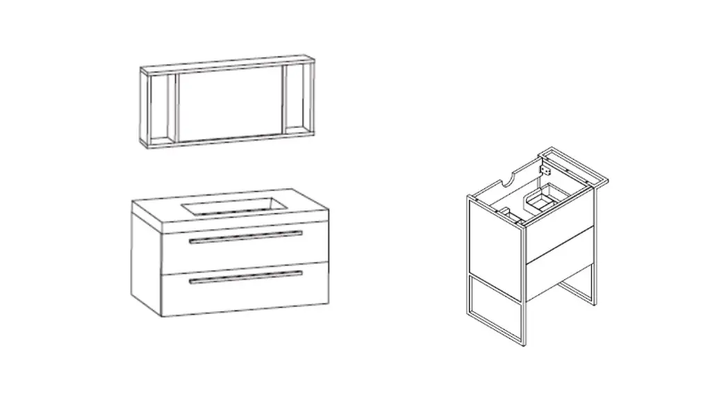 Better Bathrooms Non-illuminated Bathroom Mirror And Furniture Installation Guide