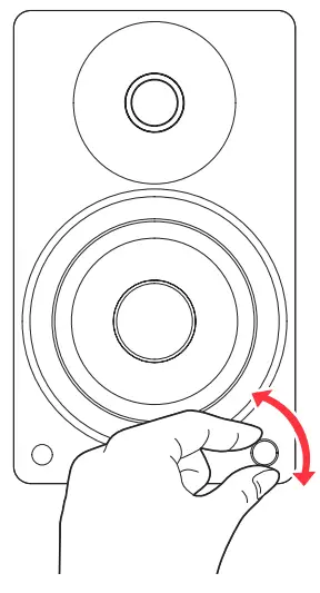 FLUANCE Ai61 Powered 6.5 Inch Bookshelf Speakers - Adjust the volume