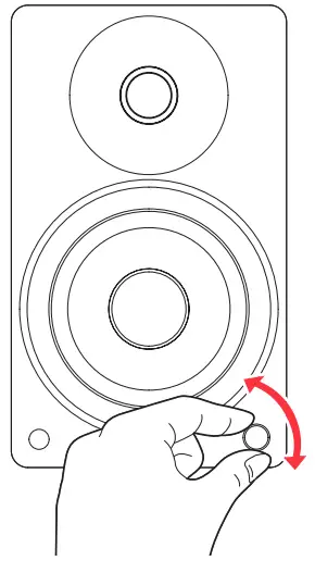 FLUANCE Ai61 Powered 6.5 Inch Bookshelf Speakers - Adjust volume