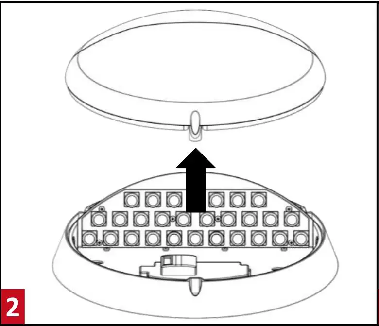 resistex 850703 Komet ASYM 2165lm HF PRE BL 4000K 25W LED Porthole HF Detection - Figure 2