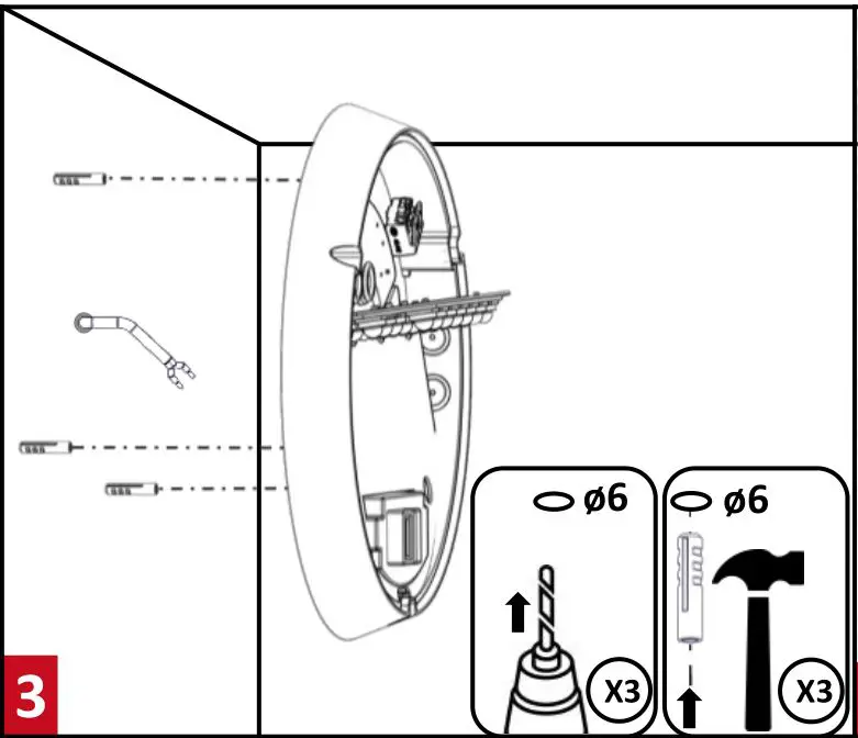 resistex 850703 Komet ASYM 2165lm HF PRE BL 4000K 25W LED Porthole HF Detection - Figure 3