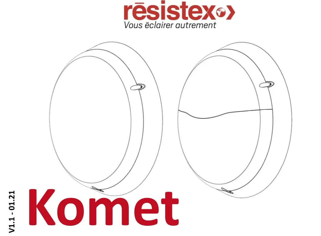 resistex 850703 Komet ASYM 2165lm HF PRE BL 4000K 25W LED Porthole HF Detection Instruction Manual