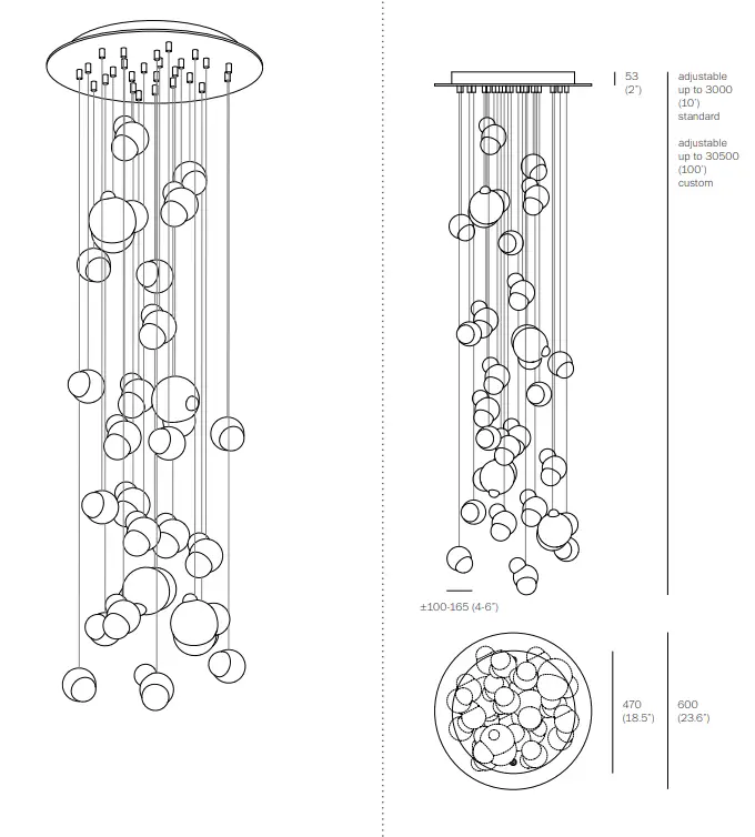 BOCCI 57.26 Twenty-six 57 Pendants Hung Light fig 1