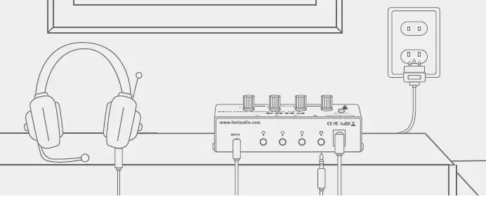 Fosi Audio PH04 4-CH Headphone Amplifier 5