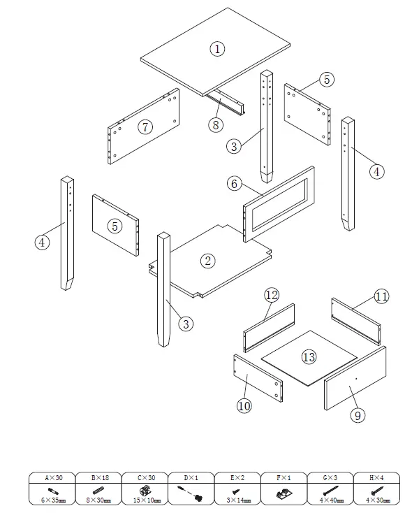 GYMAX-GYM07433-Espresso-Storage-Drawer-Cabinet-fig-1