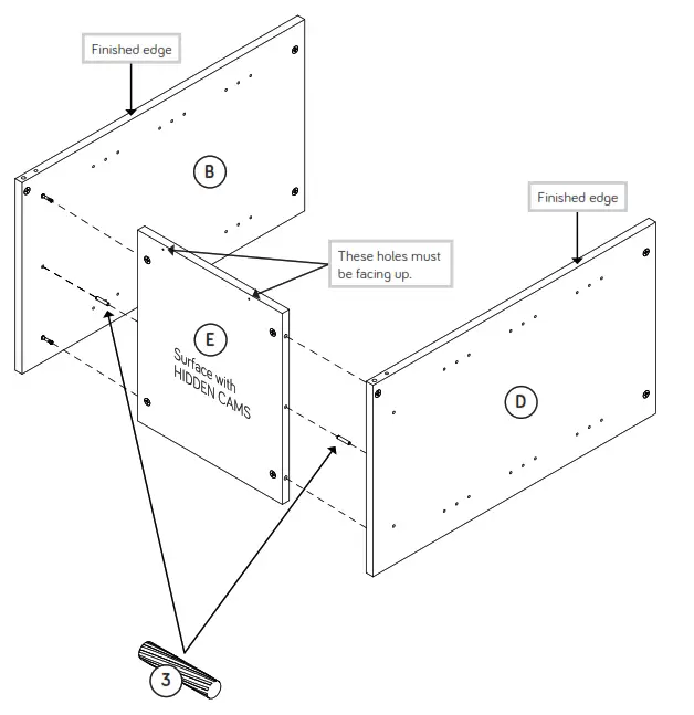Teknik 5421405 Open Storage Cabinet - WOOD DOWELS