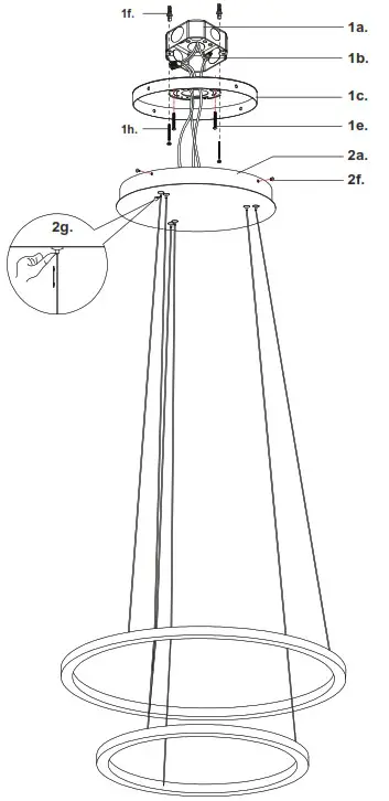 KUZCO CH86224 Ceiling LED Chandelier - overview