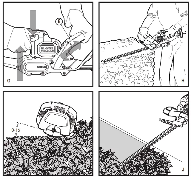 BLACK DECKER GTC18 Series 18V 45cm Anti Jam Hedge Trimmer - fig3