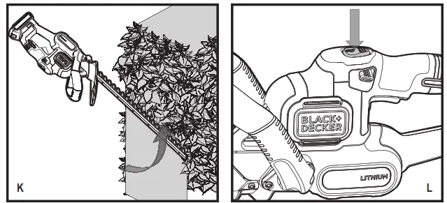 BLACK DECKER GTC18 Series 18V 45cm Anti Jam Hedge Trimmer - fig4