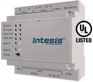 Intesis INMBSMIT***C000 Modbus Server to Mitsubishi Centralized Controller or to Home Automation Gateway