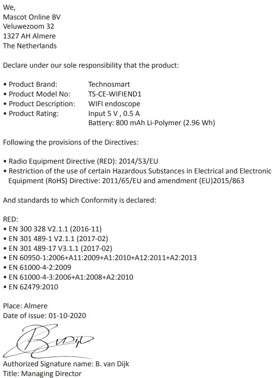 TECHNOSMART TS-CE-WIFIEND1 WiFi Endoscope Camera-FIG5