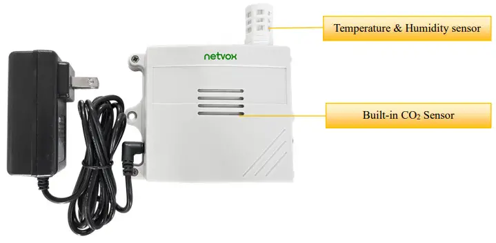 Vnetvox Wireless CO2 Temperature Humidity Sensor -