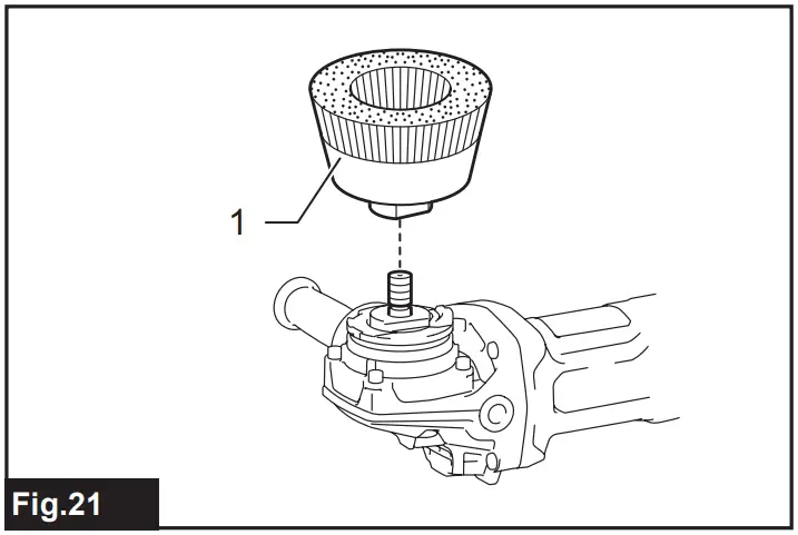 Installing wire cup brush