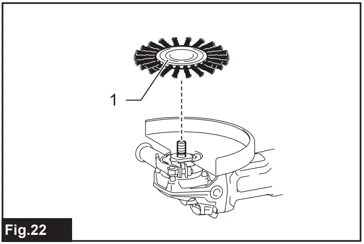 Installing wire wheel brush