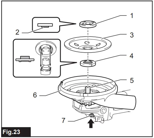 Installing offset diamond wheel