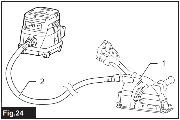 Connecting a vacuum cleaner