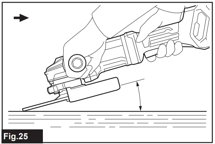 Grinding and sanding operation