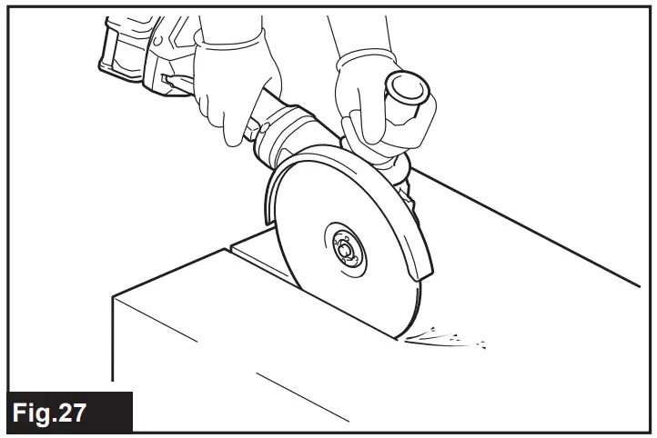 operation with diamond wheel