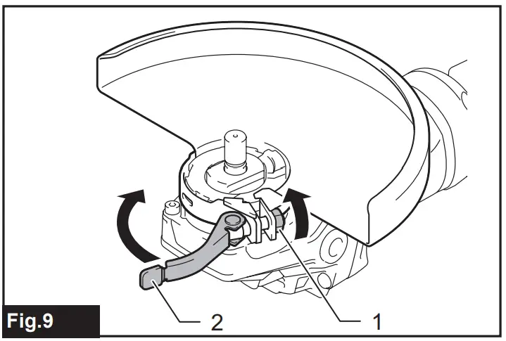 ► Fig.5 Installing or removing wheel guard
