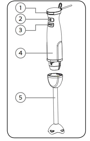 DOMO DO9143M Handheld Stick Mixer - Figure 1