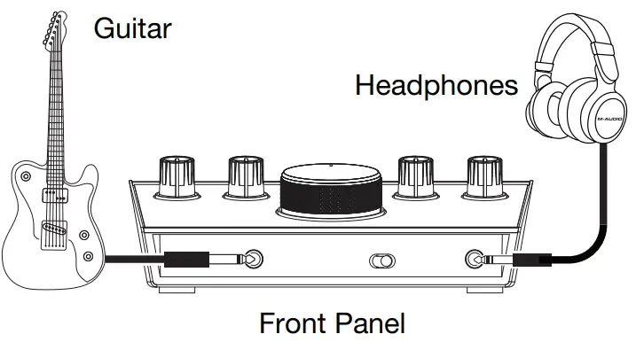 AIR 192-4 2 Inch 2-Out USB Audio Interface  Connection Diagram