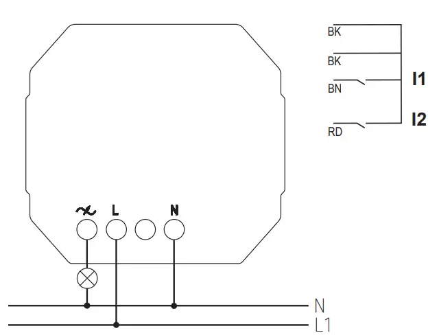 theben 4941671 DU 1 S RF KNX Dimming Actuator fig 1