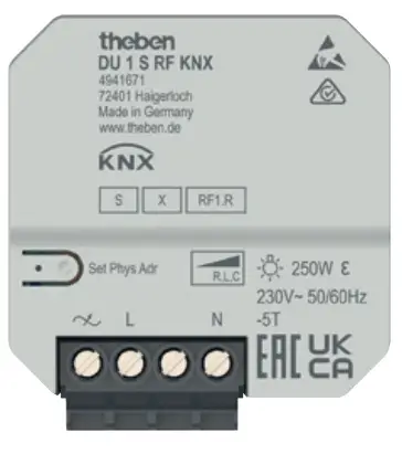 theben 4941671 DU 1 S RF KNX Dimming Actuator