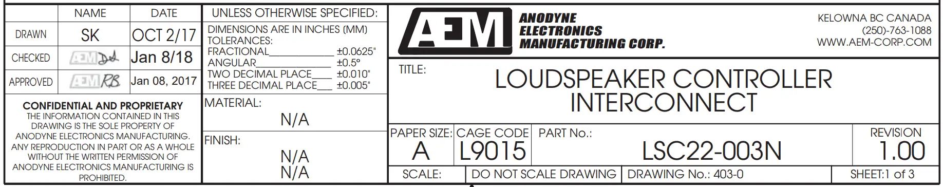 AEM LSC22-003N Loudspeaker Controller fig 6