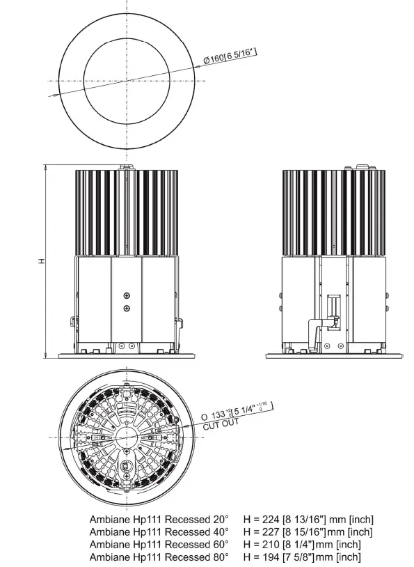 Ambiane HP111 Recessed Anolis LED Lighting 16
