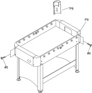SOCCER TABLE ASSEMBLY - STEP 6