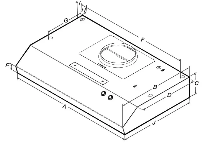 SAMSUNG NK3500BM 30 Inches Under Cabinet Hood in Stainless Steel - 2